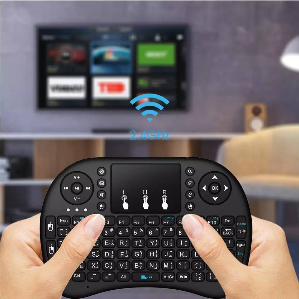 TECLADO INALAMBRICO CON PANEL TÁCTIL TV BOX